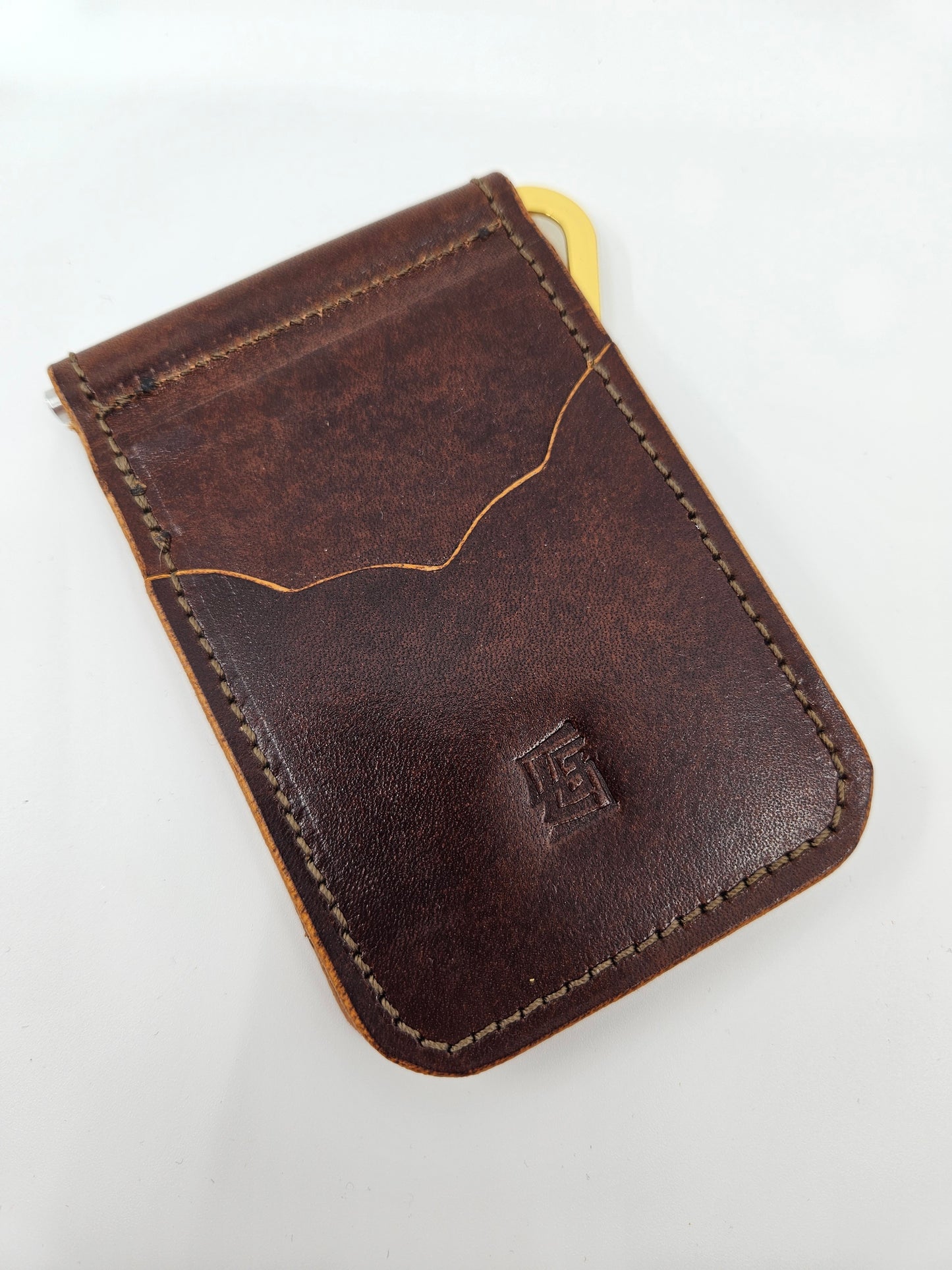 Money Clip Wallet - Brown/Maroon