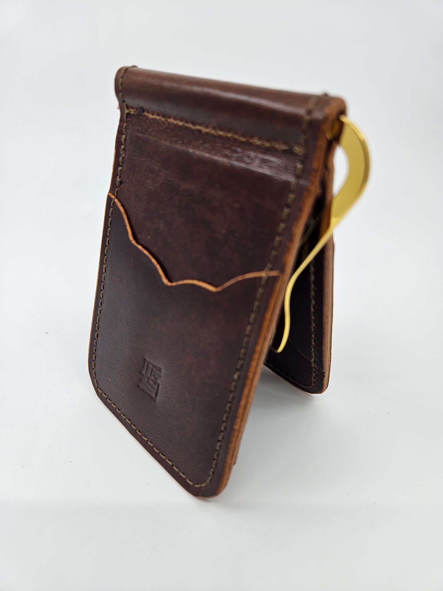 Money Clip Wallet - Brown/Maroon