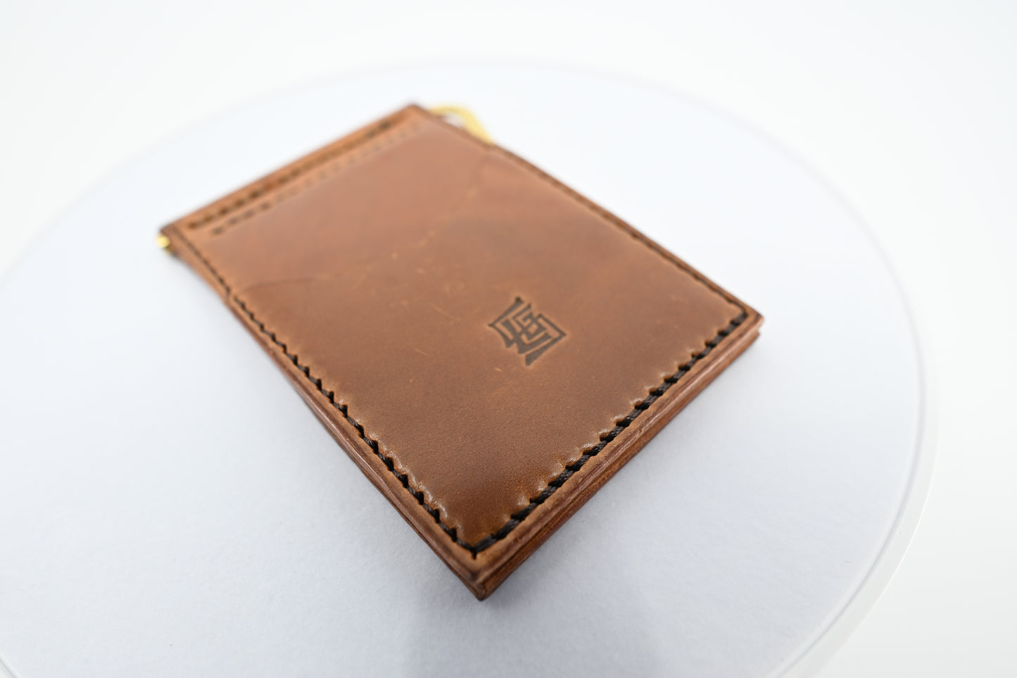 Shell Cordovan Money Clip Wallet - Cognac Shell